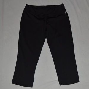 Reebok Girls XL 16 Black Cropped Pants Playdry